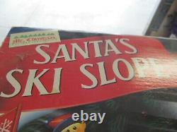 1992 Mr. Christmas SANTA'S SKI SLOPE 4 Moving Figures Never Used in Original Box