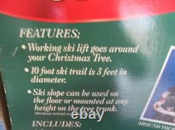 1992 Mr. Christmas SANTA'S SKI SLOPE 4 Moving Figures Never Used in Original Box