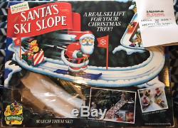 1992 Mr Christmas SANTA'S SKI SLOPE Ski Lift for Christmas Tree COMPLETE Tested