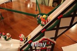 1992 Mr Christmas SANTA'S SKI SLOPE Ski Lift for Christmas Tree COMPLETE Tested