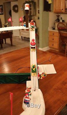 1992 Mr Christmas SANTA'S SKI SLOPE Ski Lift for Christmas Tree COMPLETE Tested