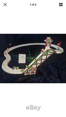 1992 Mr Christmas SANTA'S SKI SLOPE for Christmas Tree Complete & Tested
