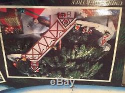 1992 Mr Christmas SANTA'S SKI SLOPE for Christmas Tree Complete & Tested