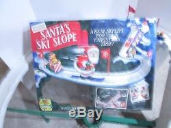 1992 Mr Christmas SANTA'S SKI SLOPE for Christmas Tree Complete & Tested EUC