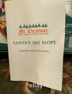 1992 Mr. Christmas Santa's Ski Slope Animated Decoration Tested & Complete