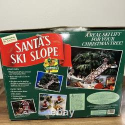1992 Mr. Christmas Santa's Ski Slope Animated Tree Ski-Lift Complete Works Clean