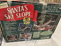 1992 Mr Christmas Santa's Ski Slope with Box Good Working Condition Complete