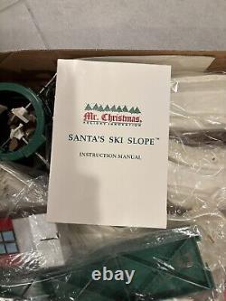 1992 Mr Christmas Santa's Ski Slope with Box Good Working Condition Complete