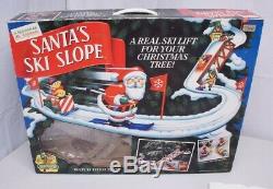 1992 Mr Christmas Santas Ski Slope Animated Ski Lift Complete Works Great