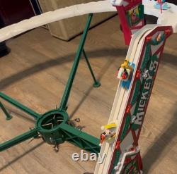 1993 Mr. Christmas Mickey's Ski Slope Tree Ski Lift With Video Link