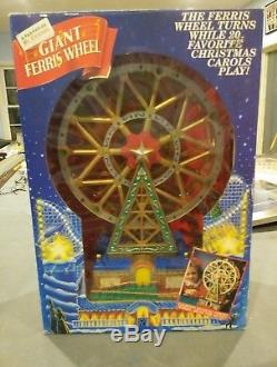1994 Mr Christmas Giant Ferris Wheel Lights Music Plays 20 Songs Carols