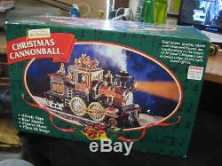 1997 Mr. Christmas Christmas Cannonball Animated Musical Train with Smoke NIB NOS