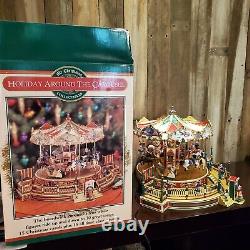 1997 Mr Christmas Holiday Around The Carousel Animated Musical 30 Songs In Box