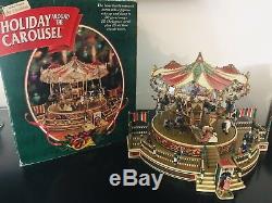 1997 Mr Christmas Holiday Around The Carousel Animated Musical 30 Songs MINT