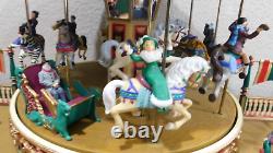 1997 Mr. Christmas Holiday Around the Carousel Musical 30 Songs Animated With Box