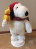 1997 Santa's Best Animated Snoopy Holding Woodstock Peanuts Christmas Motionette