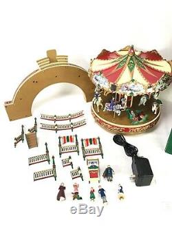 1997 Vintage Mr. Christmas Holiday around The Carousel Works! Complete! Box