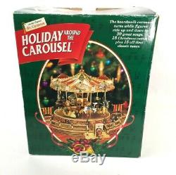 1997 Vintage Mr. Christmas Holiday around The Carousel Works! Complete! Box