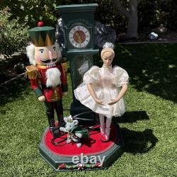 1998 Holiday Creations Animated NUTCRACKER & BALLERINA Musical Sekio Clock