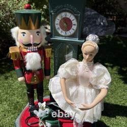 1998 Holiday Creations Animated NUTCRACKER & BALLERINA Musical Sekio Clock