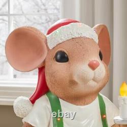 2.5 ft Christmas Mouse BLUE PANTS Blow Mold LED WITH TIMER Home Accents Holiday