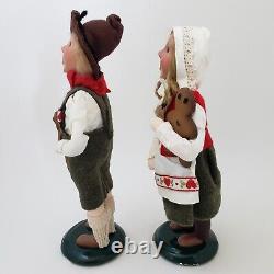 2 Byers Choice Carolers Hansel And Gretel 2011 Dolls Gingerbread Cookies Signed