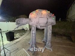 (2) Giant 9 ft Star Wars Inflatable, Millennium Falcon (&) AT-AT Walker Gemmy