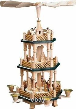 2 Tier Nativity German Wood Christmas Pyramid