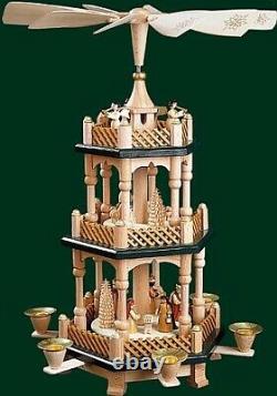 2 Tier Nativity German Wood Christmas Pyramid