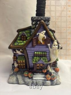 2000 Christopher Radko Halloween HOWL MANOR TREE Ornament Display 36 006170