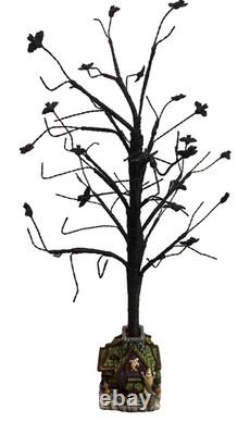 2000 Christopher Radko Halloween HOWL MANOR TREE Ornament Display 36 006170