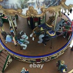 2002 Vintage Mr. Christmas Holiday around The Carousel Works! Complete! Box
