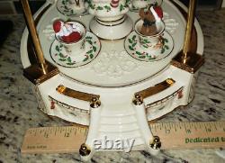 2003 Lenox Holiday Centerpiece Teacup Ride MUSICAL & ANIMATED Christmas VIDEO