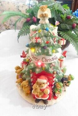 2004 Cherished Teddies 114180 Large Musical We Wish You a Merry Christmas Tree