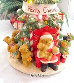 2004 Cherished Teddies 114180 Large Musical We Wish You a Merry Christmas Tree