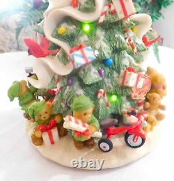 2004 Cherished Teddies 114180 Large Musical We Wish You a Merry Christmas Tree