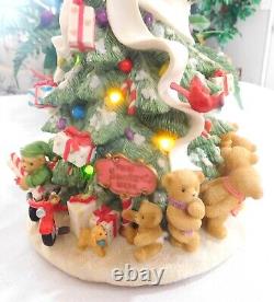 2004 Cherished Teddies 114180 Large Musical We Wish You a Merry Christmas Tree