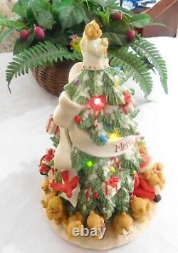 2004 Cherished Teddies 114180 Large Musical We Wish You a Merry Christmas Tree