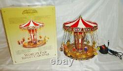 2004 Mr. Christmas Gold Label Collection Worlds Fair Swing Carousel Tested WORKS