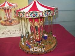 2004 Mr Christmas Gold Label Worlds Fair Swing Carousel Music, Animated, Lights