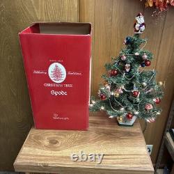 2004 Spode 24 Pre- Lit Christmas Tree Teleflora With Ornaments -in Box