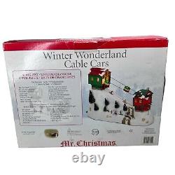 2006 Mr Christmas Winter Wonderland Cable Cars Skiing Lights up Musical Animated