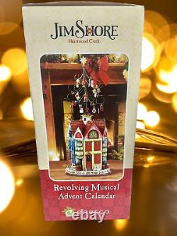 2008 Jim Shore Heartwood Creek Revolving Musical Advent Calendar New Open Box