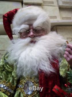 2010 Mark Roberts Christmas Santa Drum Fairy Elf Large 24 51-02152
