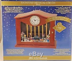 2010 Mr. Christmas Animated Musical Chimes Train W Clock Nib Vintage Rare! 000000