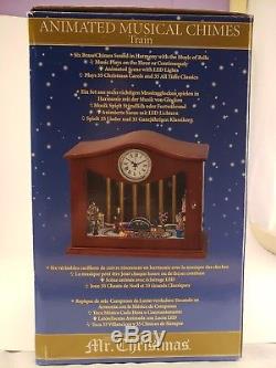 2010 Mr. Christmas Animated Musical Chimes Train W Clock Nib Vintage Rare! 000000