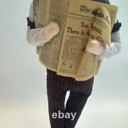 2011 Byers' Choice Yes, Virginia Newsman 13in Signed 2011 Byers' Choice Yes, Virginia Newsman 13in Signed