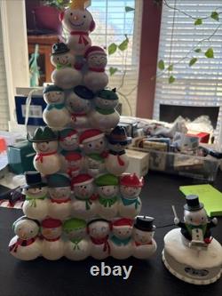 2014 Hallmark Wireless Christmas Concert Snowmen Complete Set With Conductor