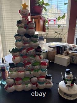 2014 Hallmark Wireless Christmas Concert Snowmen Complete Set With Conductor