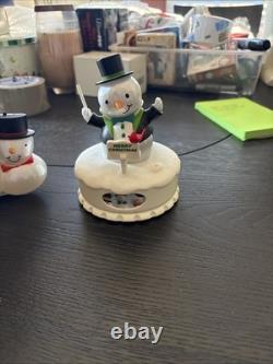 2014 Hallmark Wireless Christmas Concert Snowmen Complete Set With Conductor
